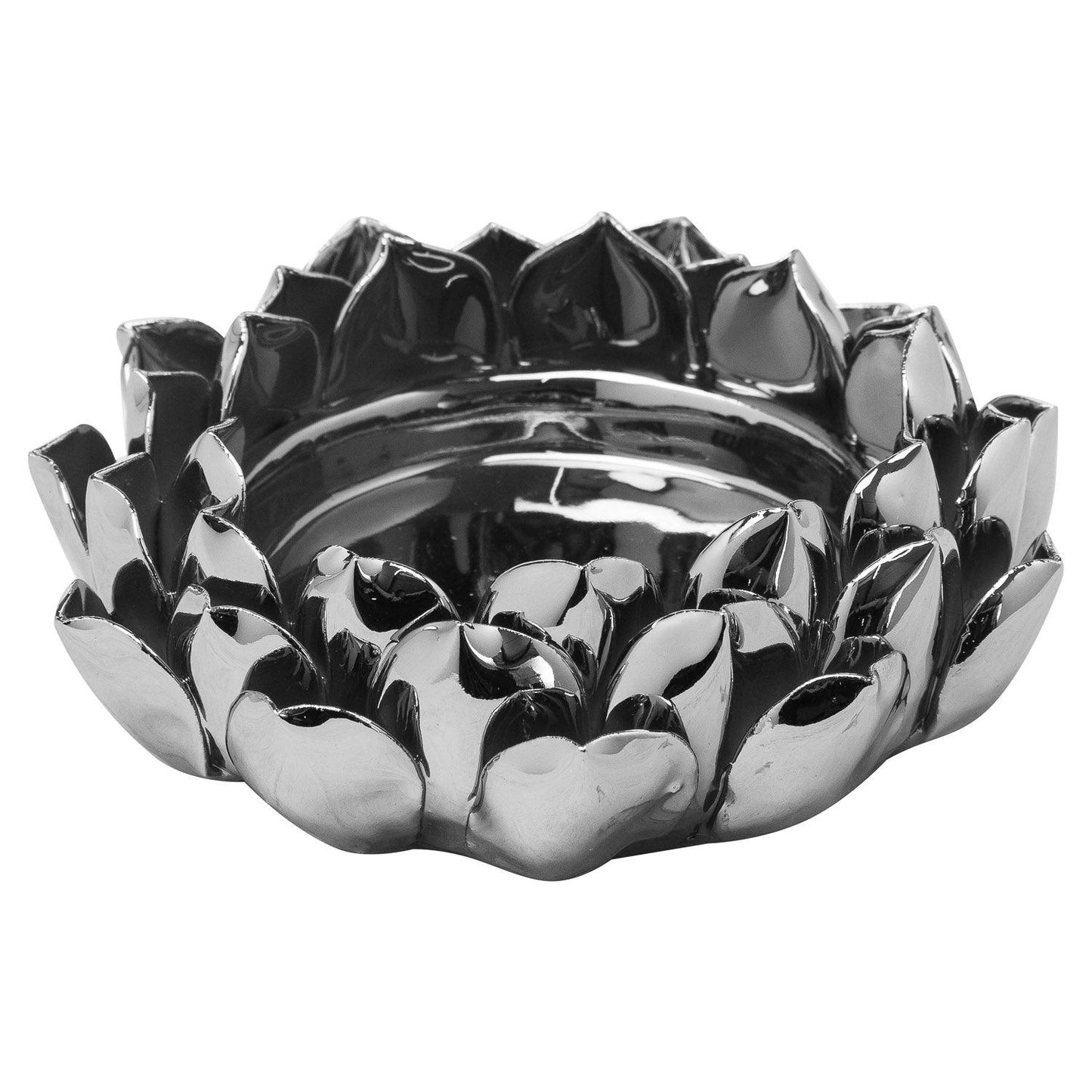 Silver Acorn Candle Plate - Eudemonia Home Goods