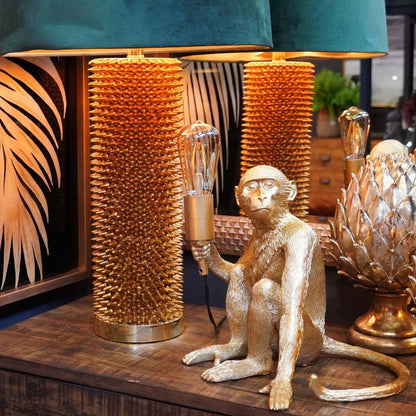 George The Monkey Gold Table Lamp - Eudemonia Home Goods