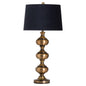 Santiago Bronze Table Lamp With Black Velvet Shade - Eudemonia Home Goods