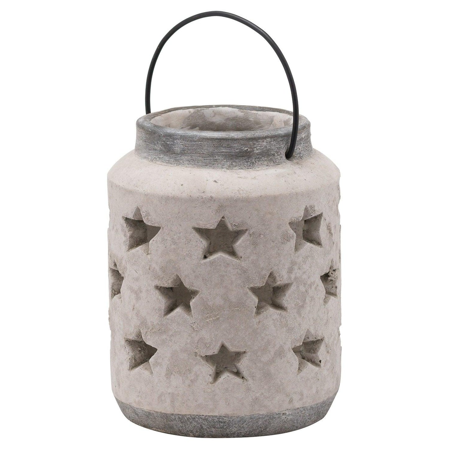 Bloomville Large Stone Star Lantern - Eudemonia Home Goods