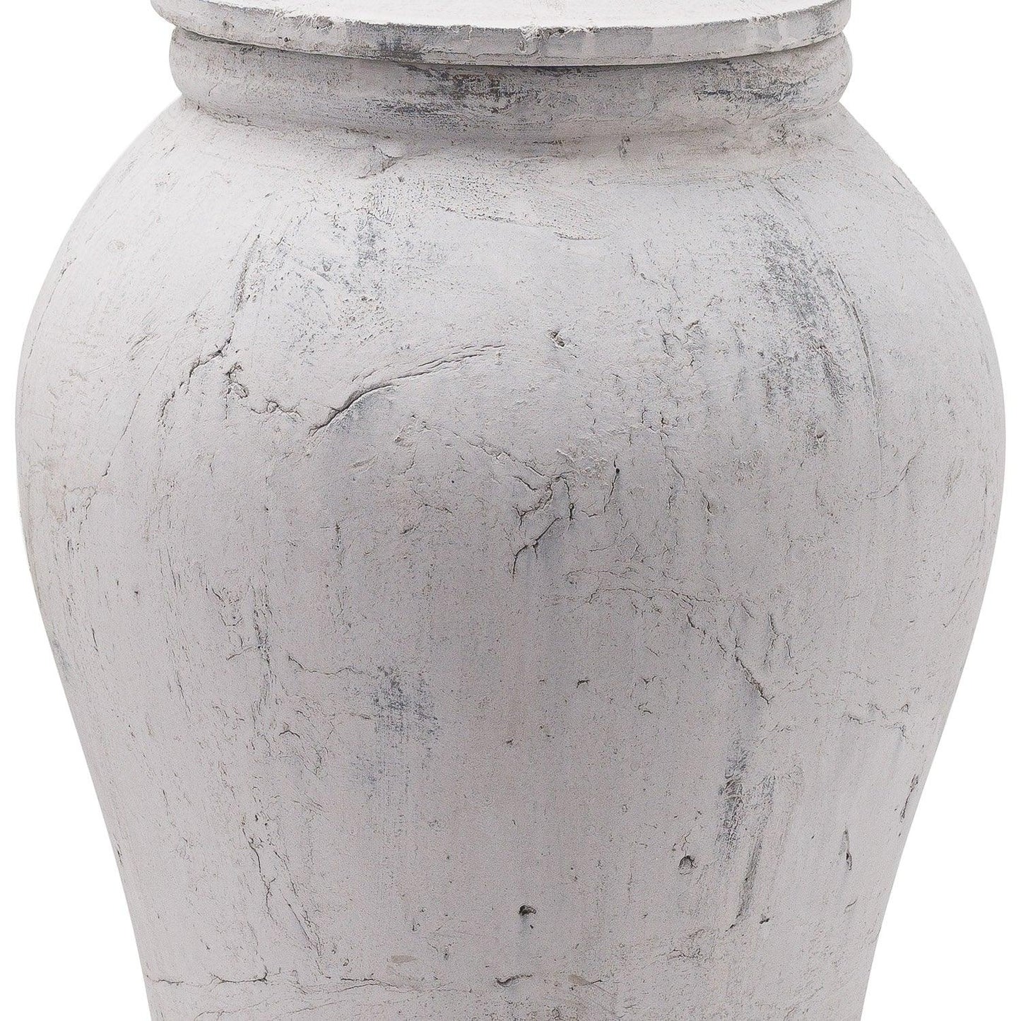 Bloomville Large Stone Ginger Jar - Eudemonia Home Goods