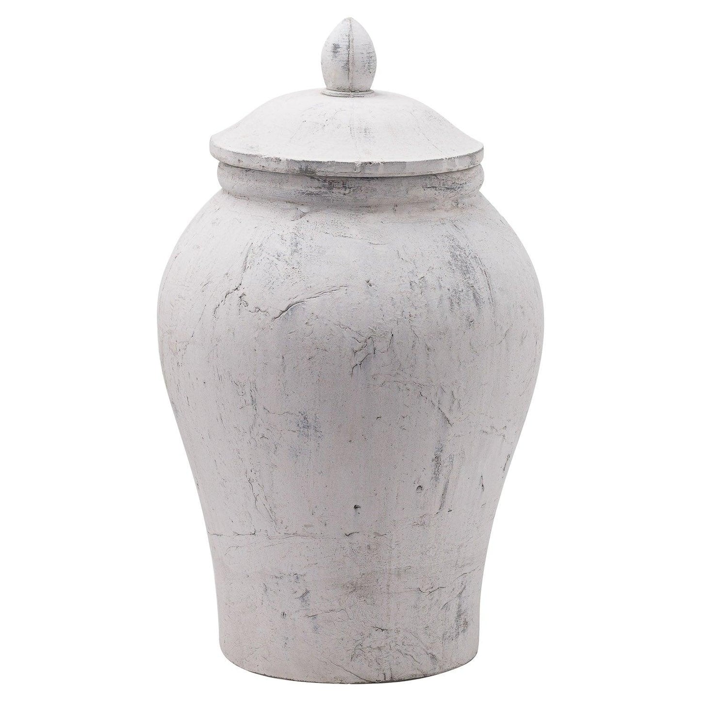 Bloomville Large Stone Ginger Jar - Eudemonia Home Goods