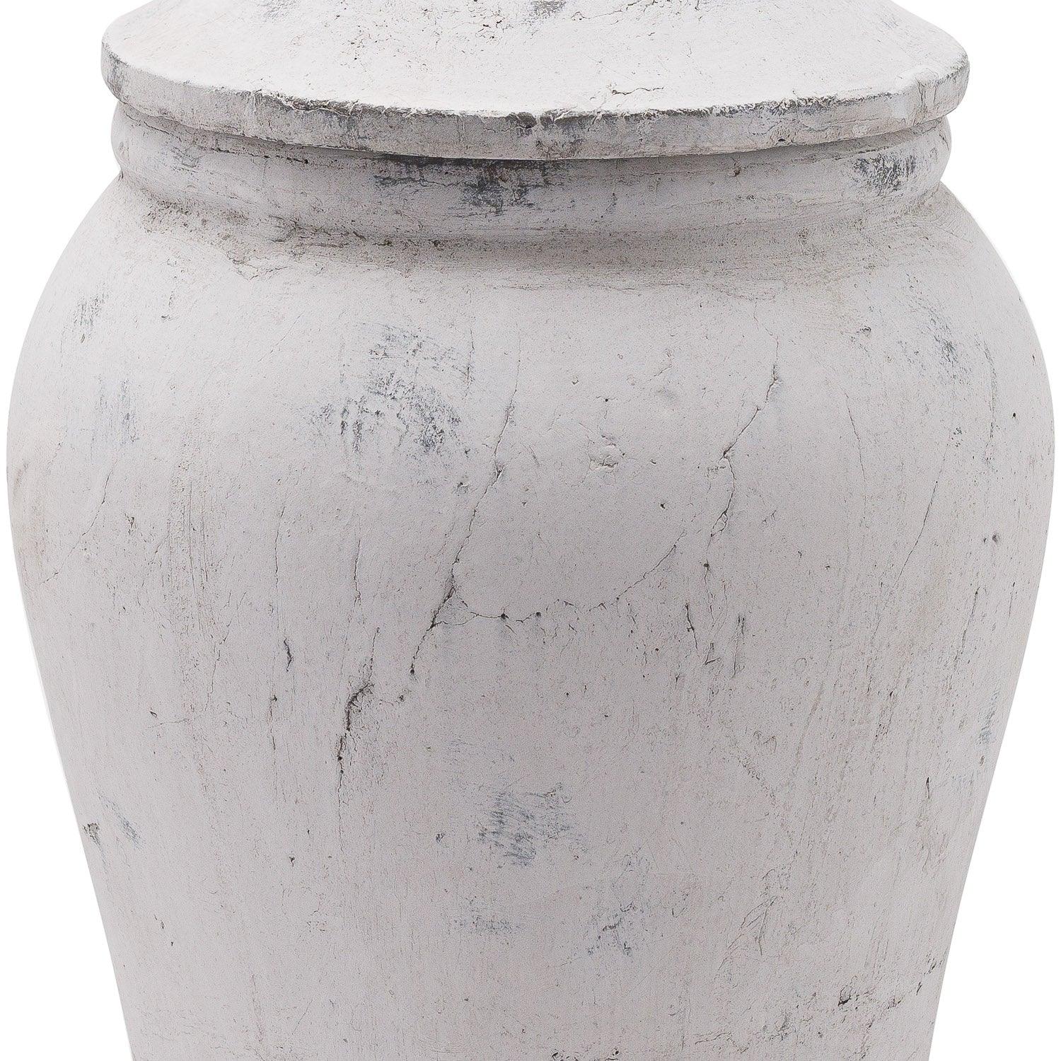 Bloomville Stone Ginger Jar - Eudemonia Home Goods