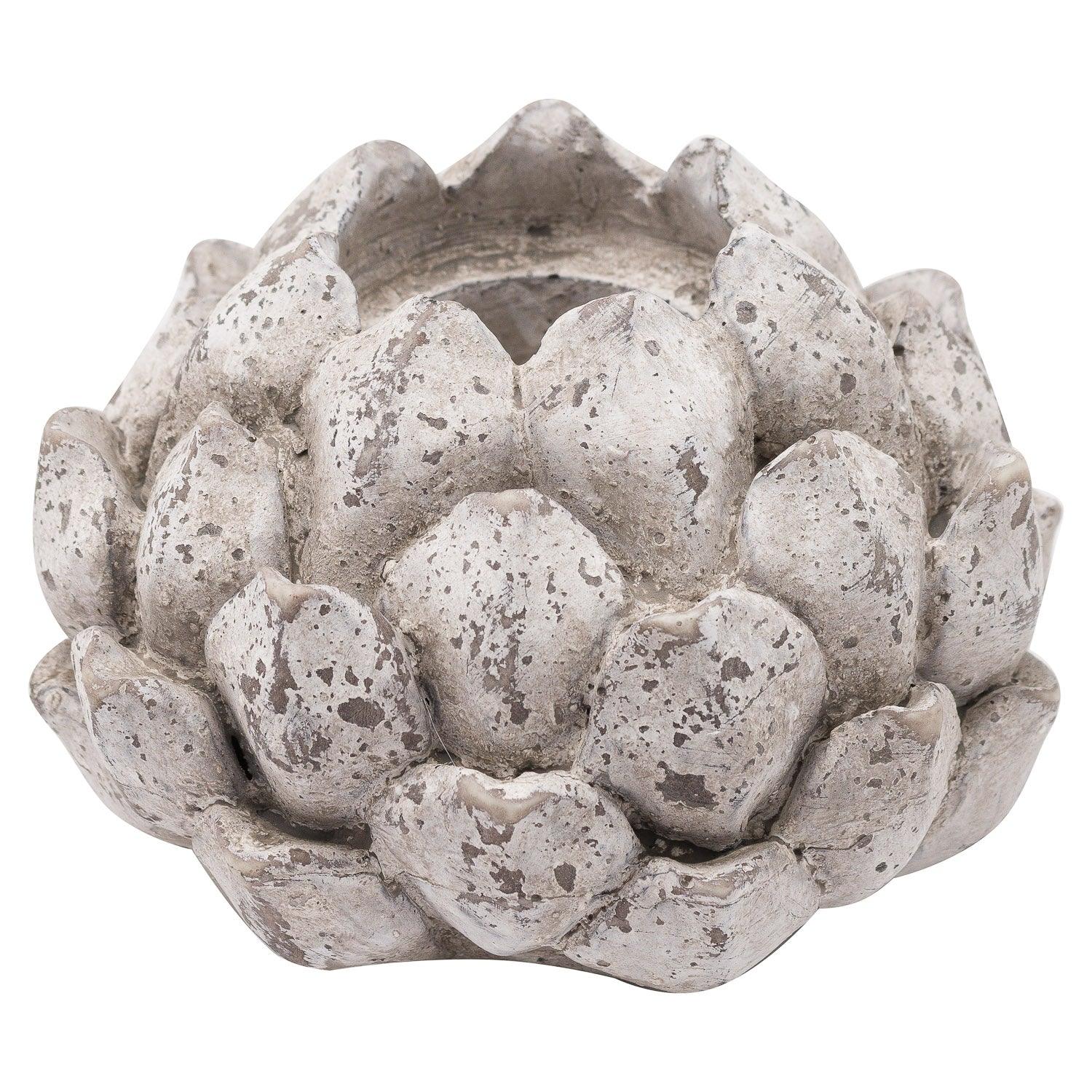 Large Stone Effect Acorn Tea Light Holder - Eudemonia Home Goods