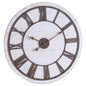 Rustic Wooden Clock With Aged Numerals And Hands - Eudemonia Home Goods