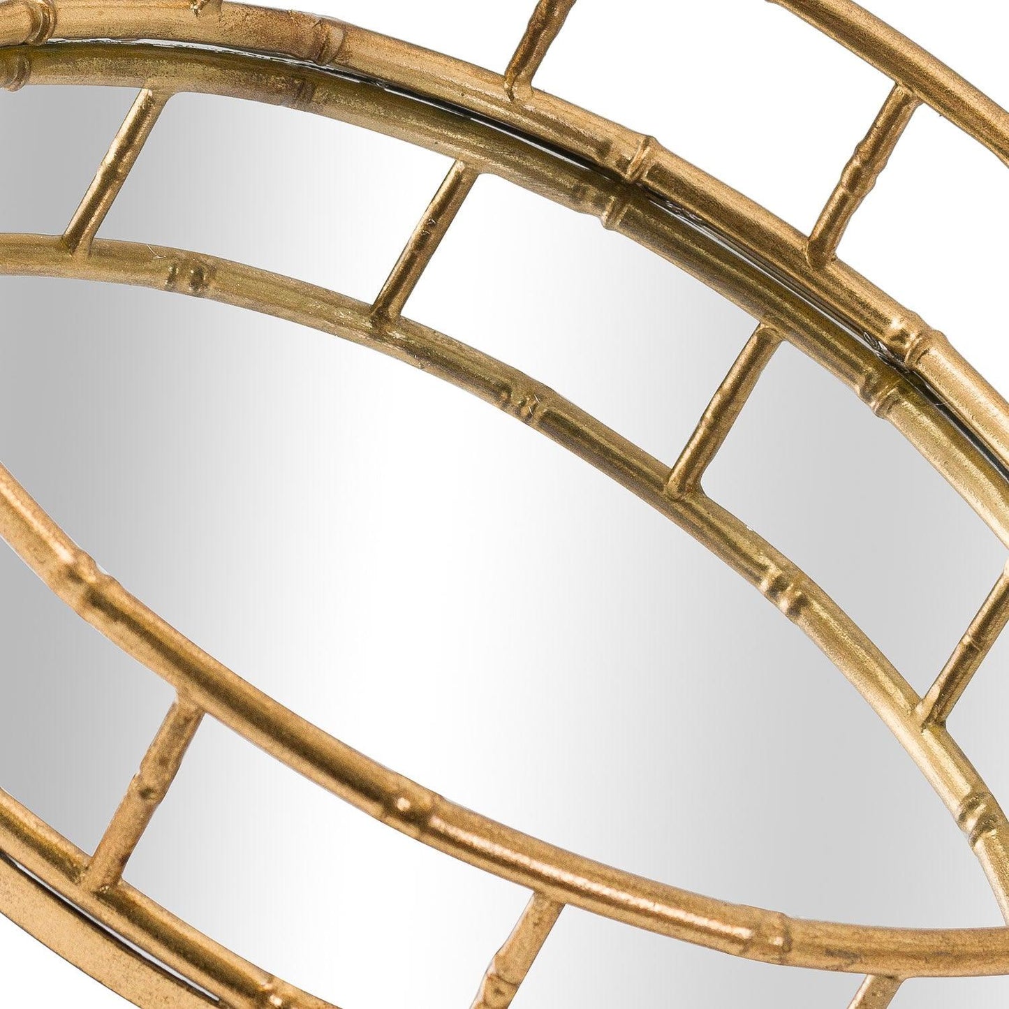 Set Of 2 Detailed Circular Trays - Eudemonia Home Goods
