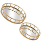 Set Of 2 Detailed Circular Trays - Eudemonia Home Goods