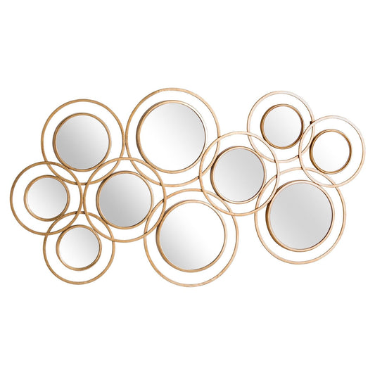 AbstrACTIVE Gold Circular Wall Mirror - Eudemonia Home Goods