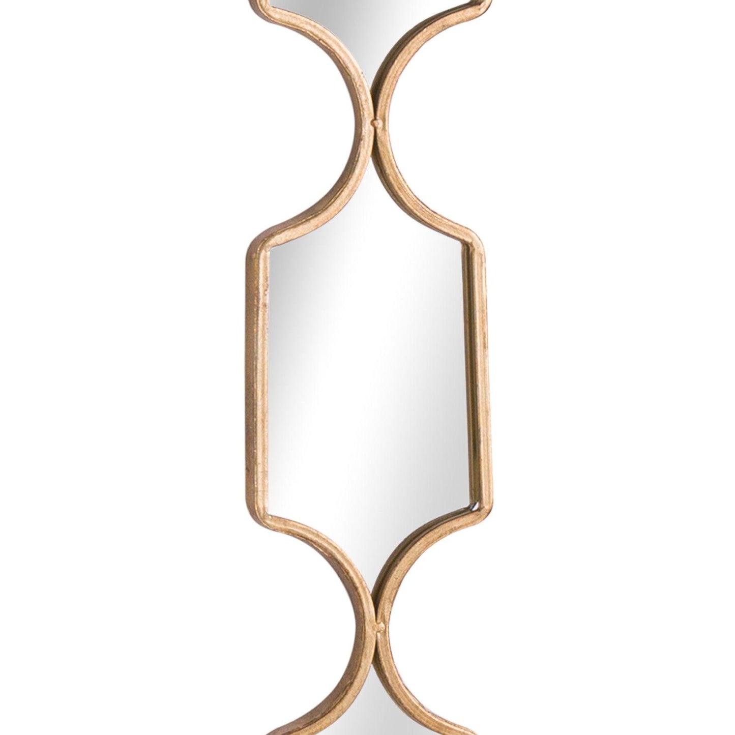 Square Decorative Hanging Collage Mirror In Gold - Eudemonia Home Goods