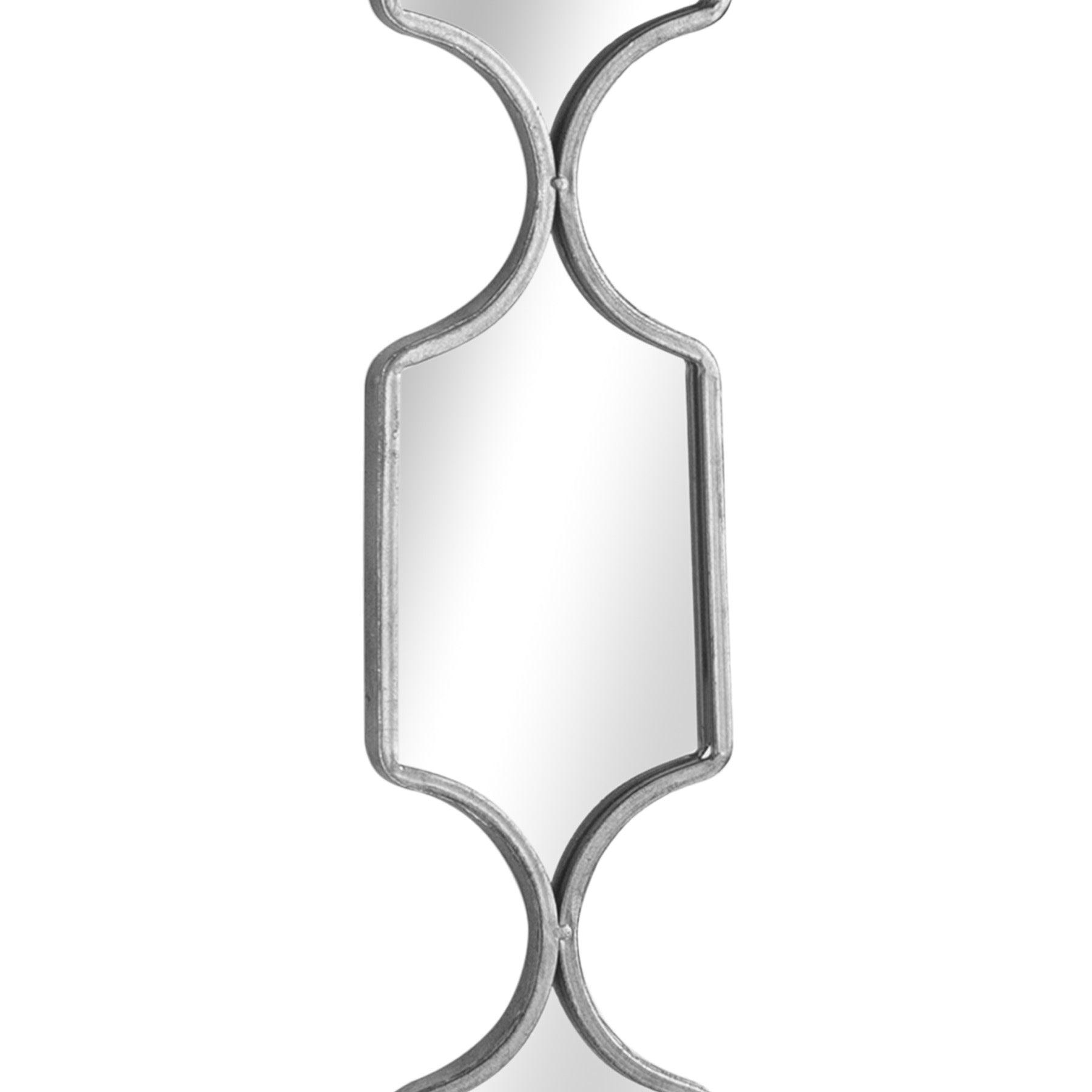 Square Decorative Hanging Collage Mirror In Silver - Eudemonia Home Goods