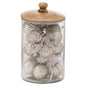 Set Of 12 Silver Hanging Decorations In Display Jar - Eudemonia Home Goods