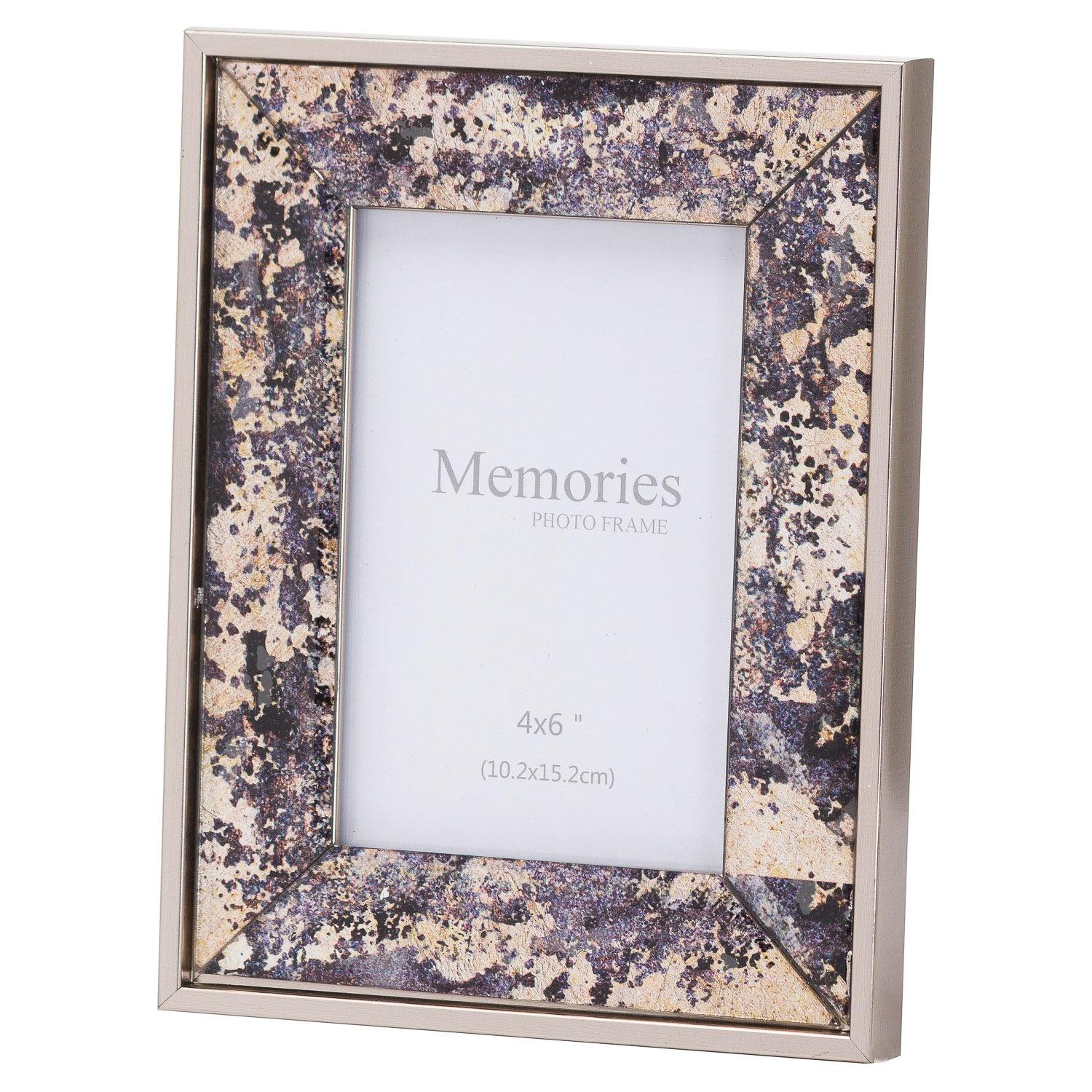 Silver Foil Metallic 4X6 Frame - Eudemonia Home Goods