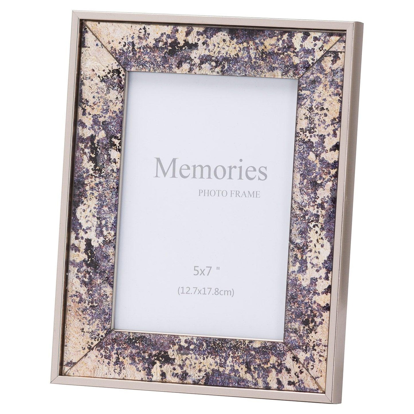Silver Foil Metallic 5X7 Frame - Eudemonia Home Goods