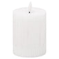Luxe Collection Natural Glow 3x4 Textured Ribbed LED Candle - Eudemonia Home Goods