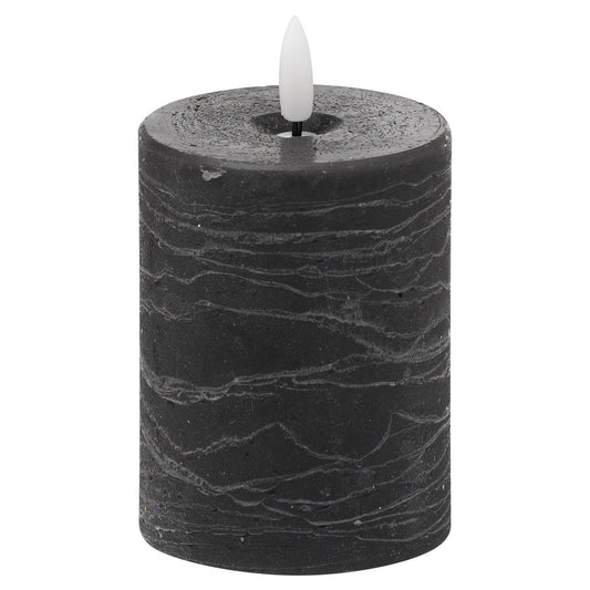 Luxe Collection Natural Glow 3x4 Black LED Candle - Eudemonia Home Goods