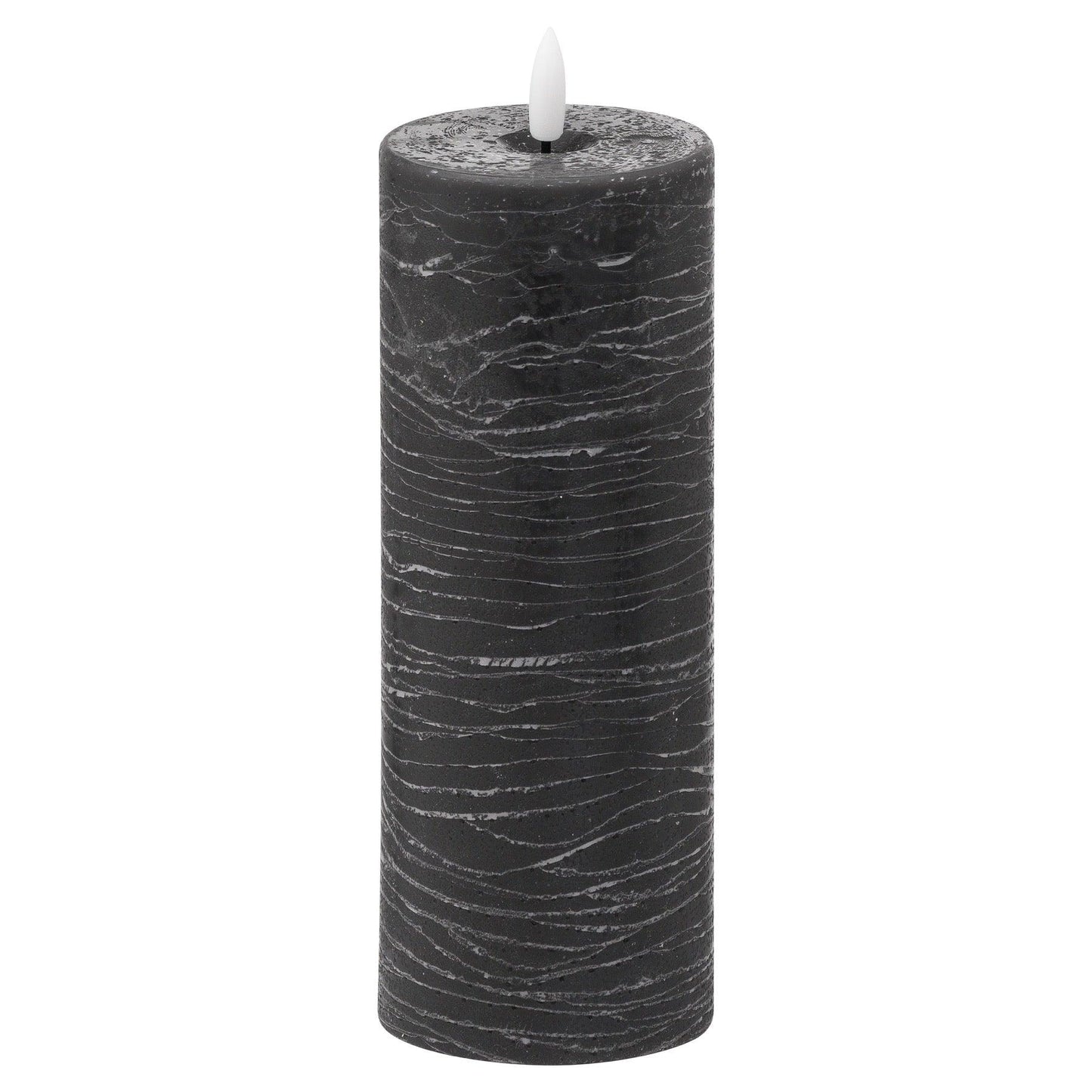 Luxe Collection Natural Glow 3x8 Black LED Candle - Eudemonia Home Goods
