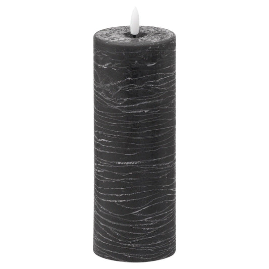Luxe Collection Natural Glow 3x8 Black LED Candle - Eudemonia Home Goods