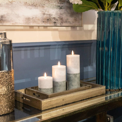 Luxe Collection Natural Glow 3x8 Stone LED Candle - Eudemonia Home Goods