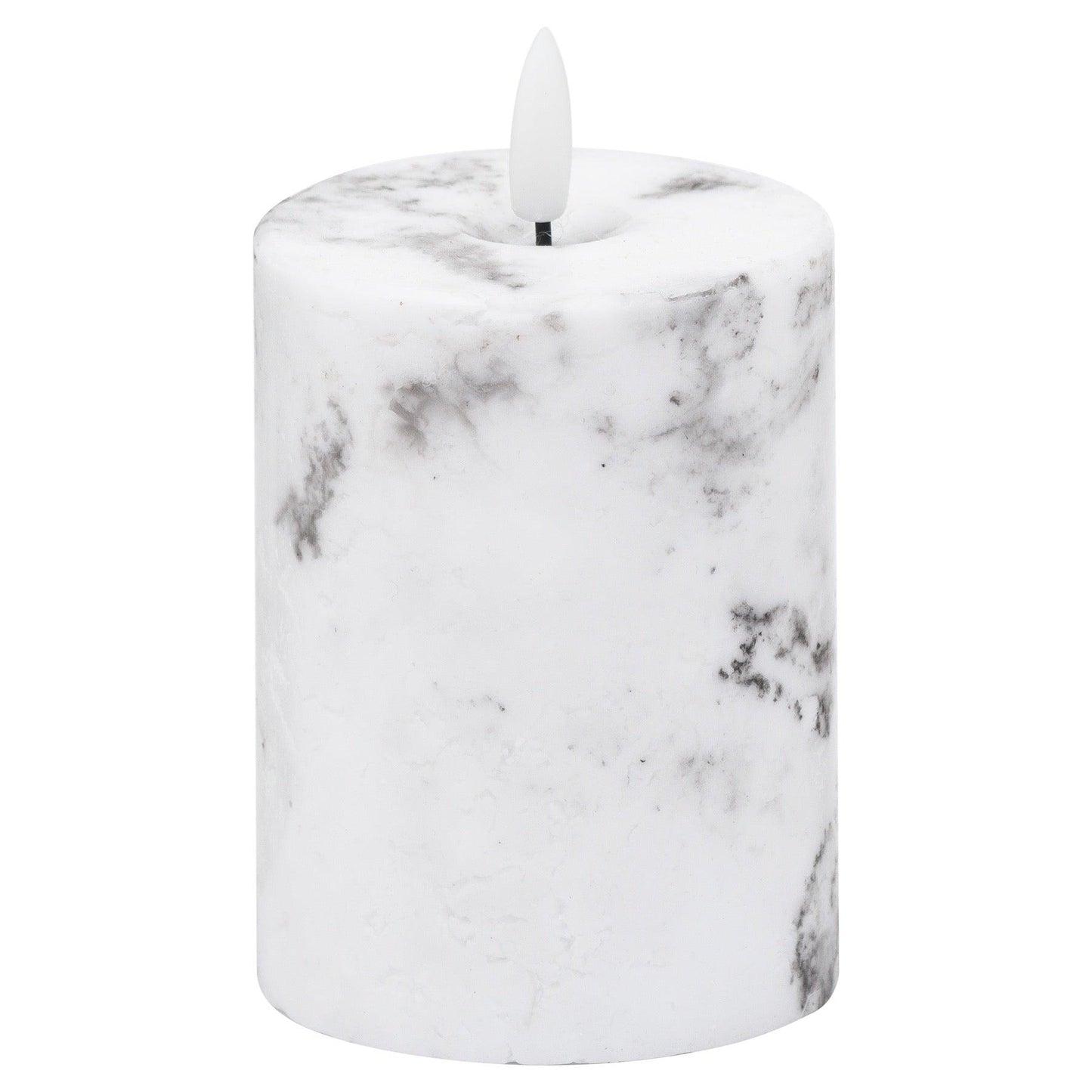 Luxe Collection Natural Glow 3x4 Marble Effect LED Candle - Eudemonia Home Goods
