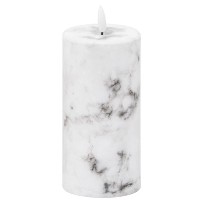 Luxe Collection Natural Glow 3x6 Marble Effect LED Candle - Eudemonia Home Goods