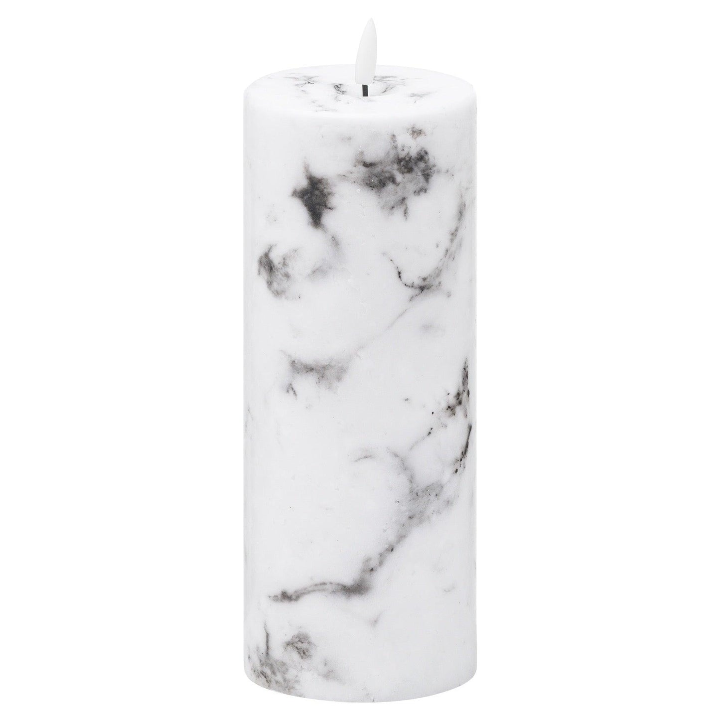 Luxe Collection Natural Glow 3.5x9 Marble Effect LED Candle - Eudemonia Home Goods