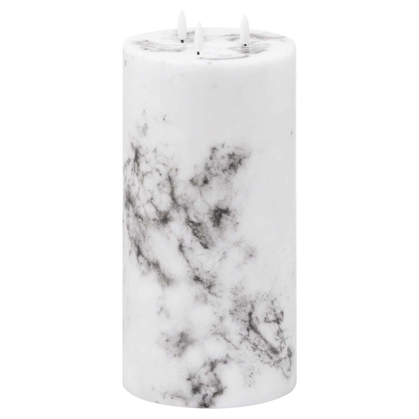 Luxe Collection Natural Glow 6x12 Marble Effect LED Candle - Eudemonia Home Goods