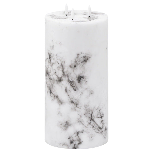 Luxe Collection Natural Glow 6x12 Marble Effect LED Candle - Eudemonia Home Goods