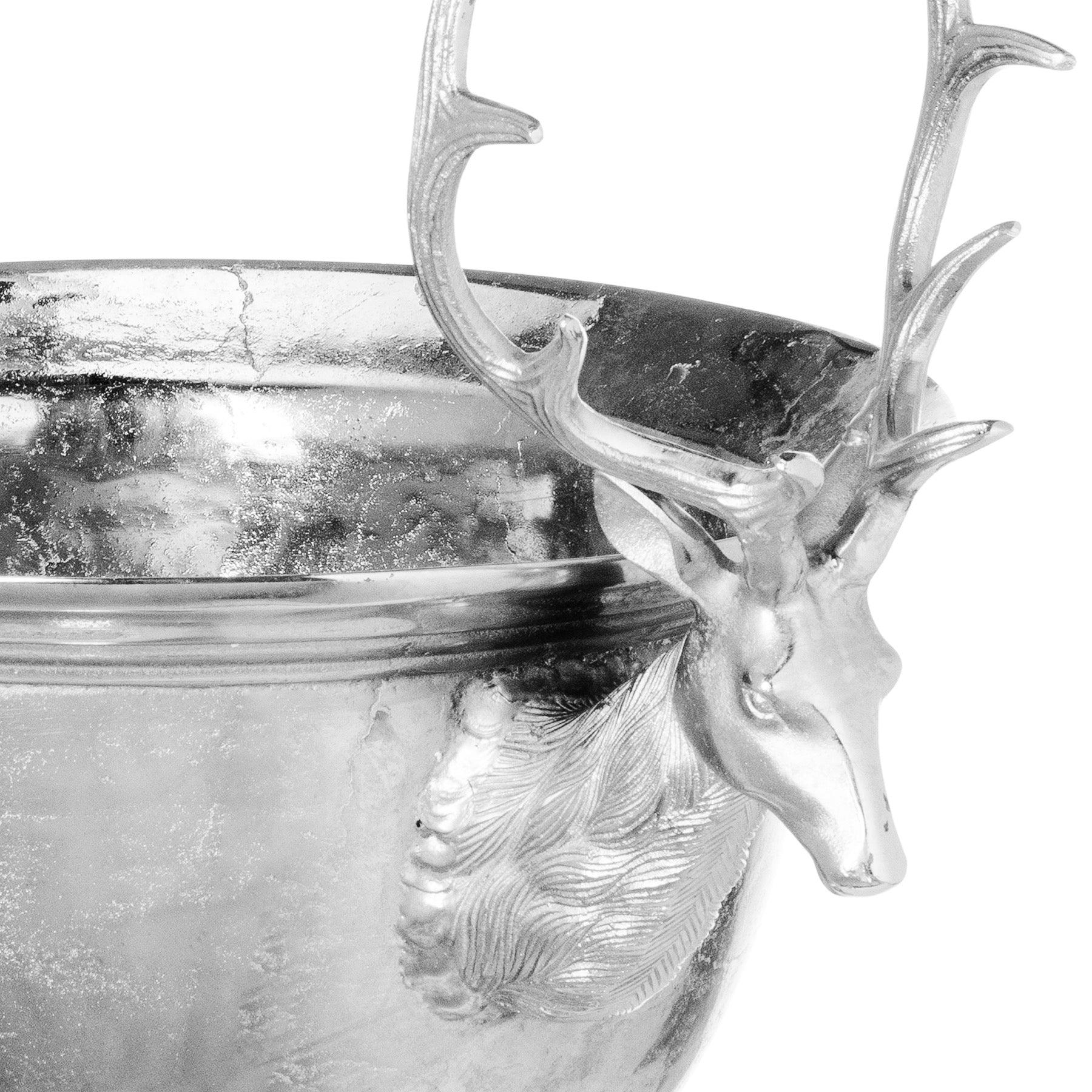 Large Aluminium Stag Champagne Cooler on Stand - Eudemonia Home Goods