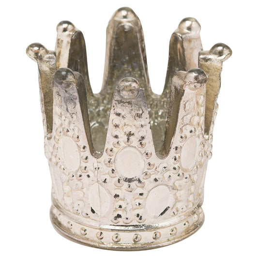 Silver Crown Tealight Holder - Eudemonia Home Goods