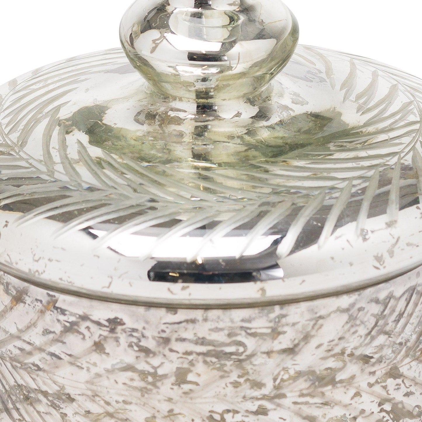 Silver Foil Effect Small Trinket Jar - Eudemonia Home Goods