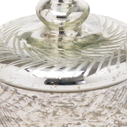 Silver Foil Effect Small Trinket Jar - Eudemonia Home Goods