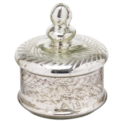Silver Foil Effect Small Trinket Jar - Eudemonia Home Goods