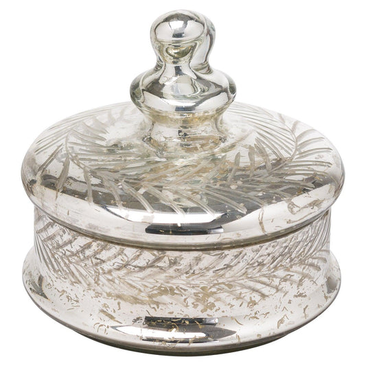 Silver Foil Effect Large Trinket Jar - Eudemonia Home Goods