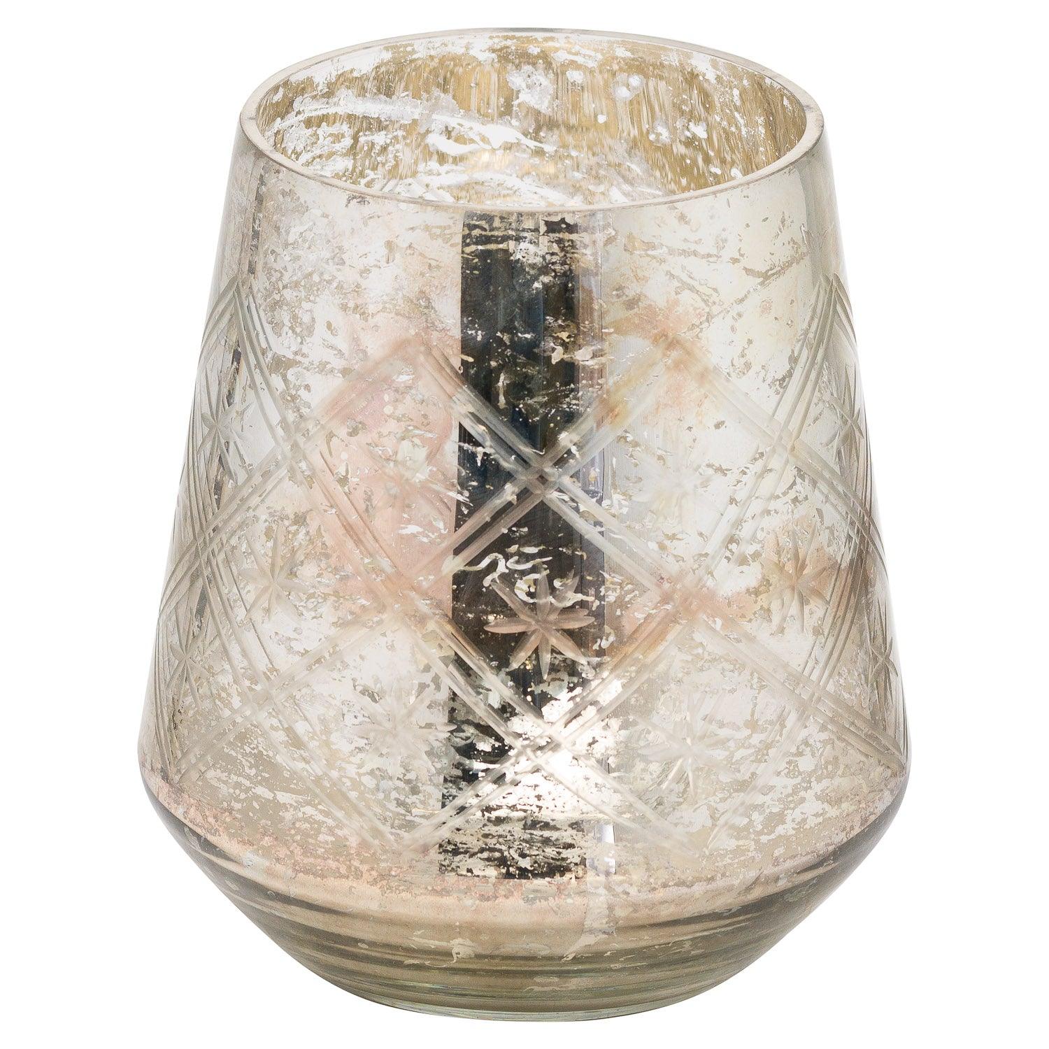 Large Silver Foil Decorative Vase - Eudemonia Home Goods