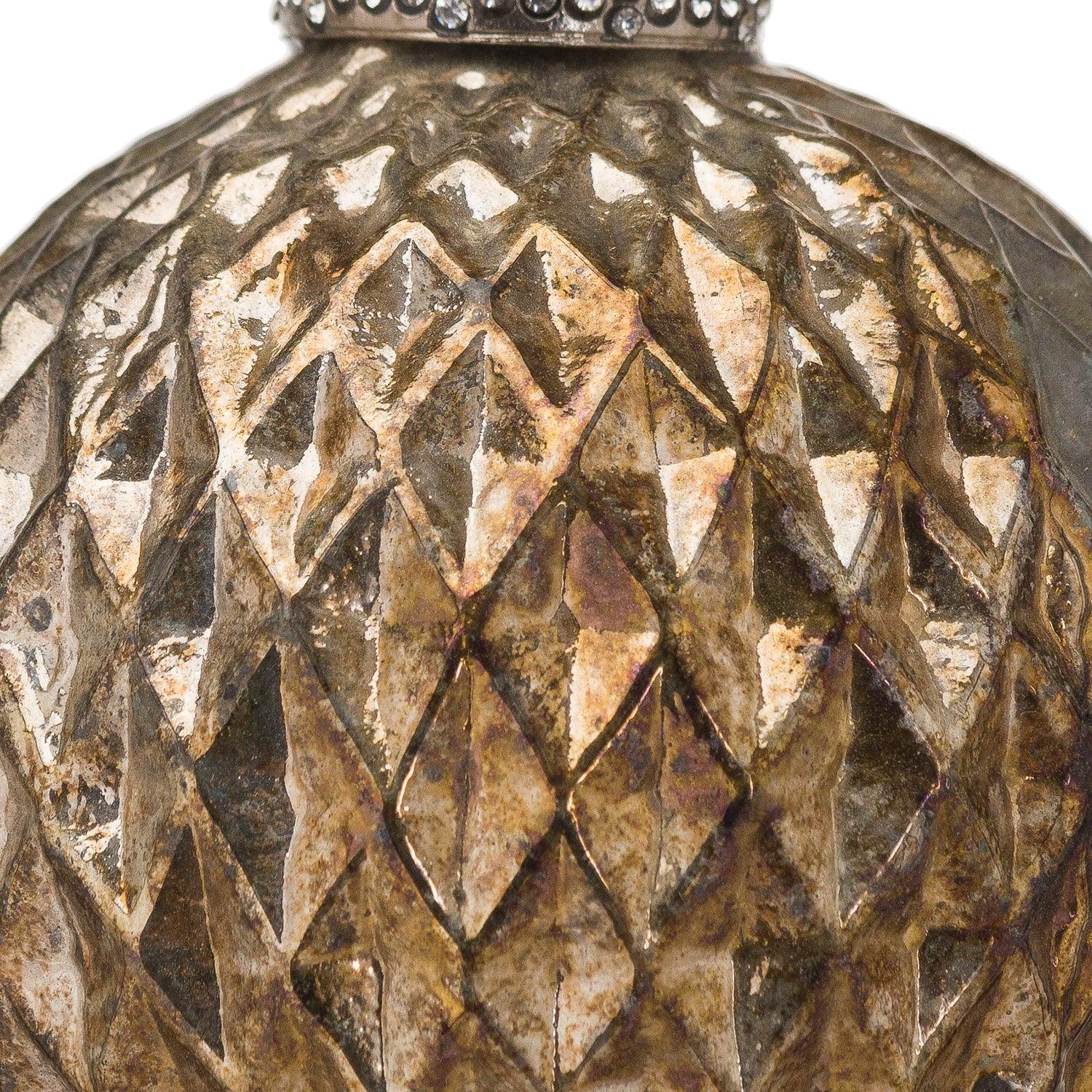 The Noel Collection Burnished Large Honeycomb Bauble - Eudemonia Home Goods