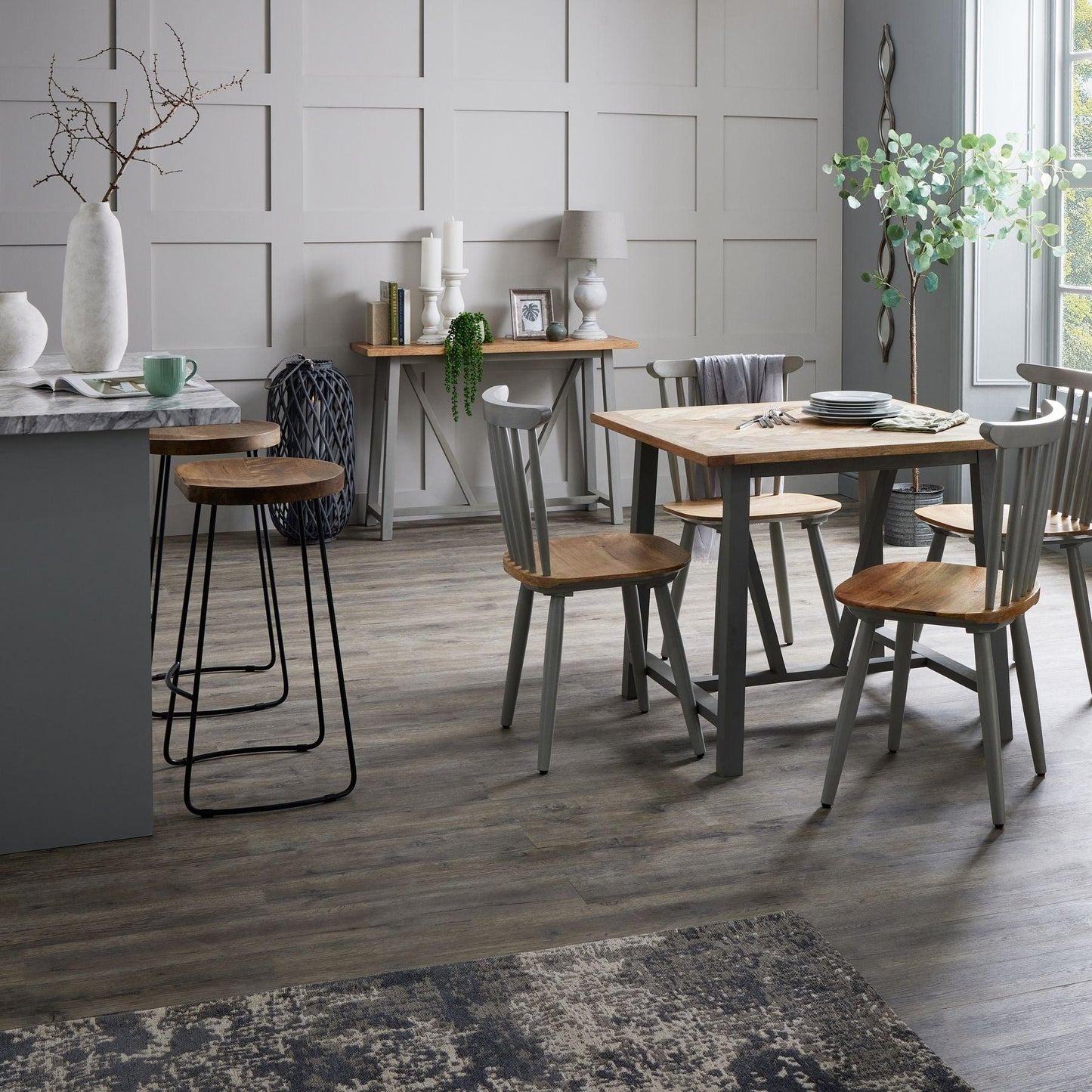 Large Eucalyptus Tree In Metallic Pot - Eudemonia Home Goods