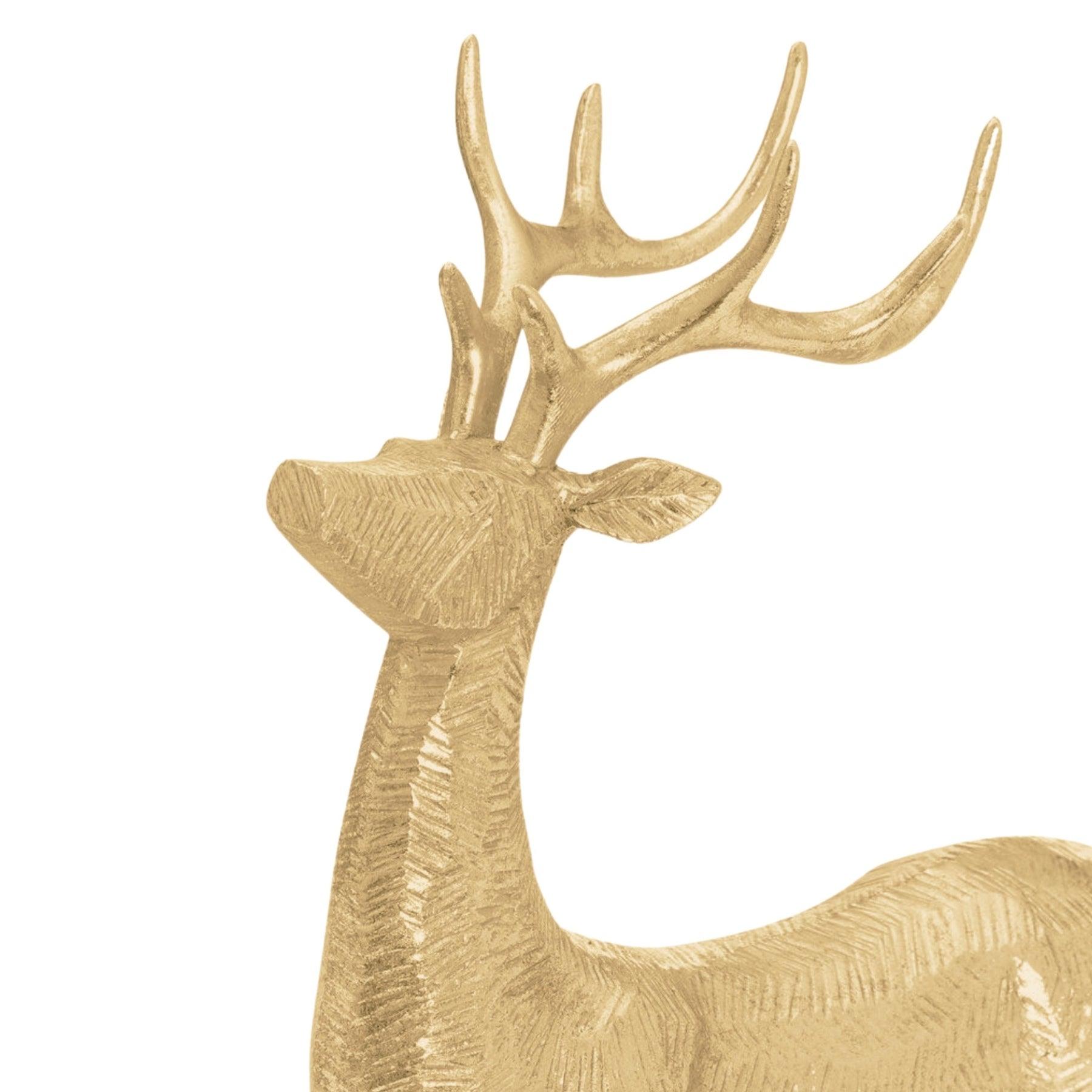 Decorative Gold Sitting Deer - Eudemonia Home Goods