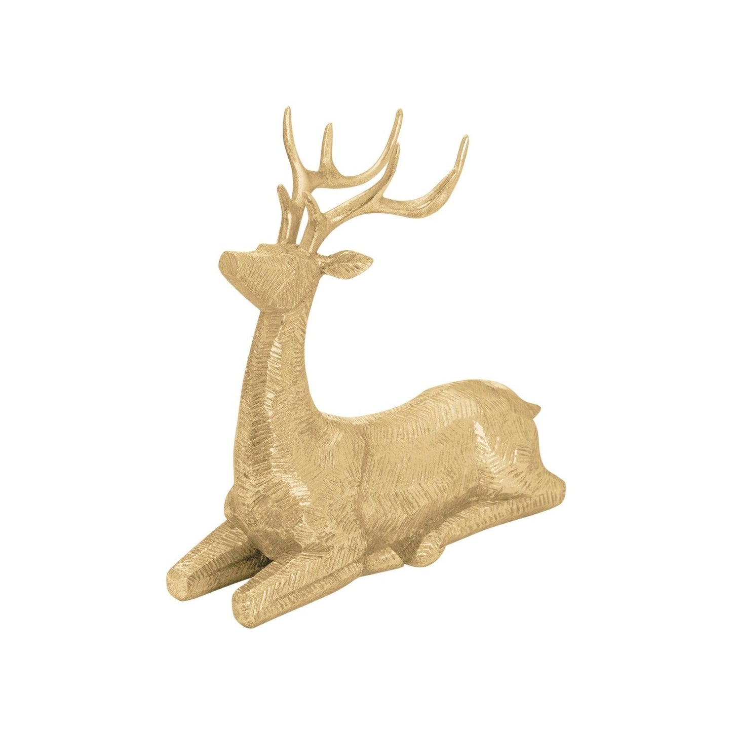 Decorative Gold Sitting Deer - Eudemonia Home Goods