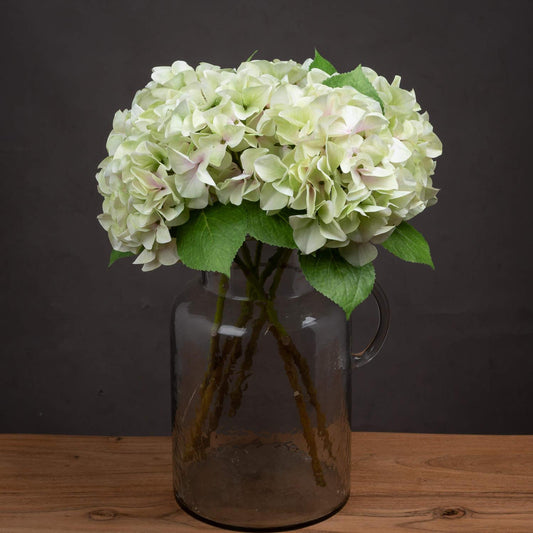 Shabby Green Single Hydrangea - Eudemonia Home Goods