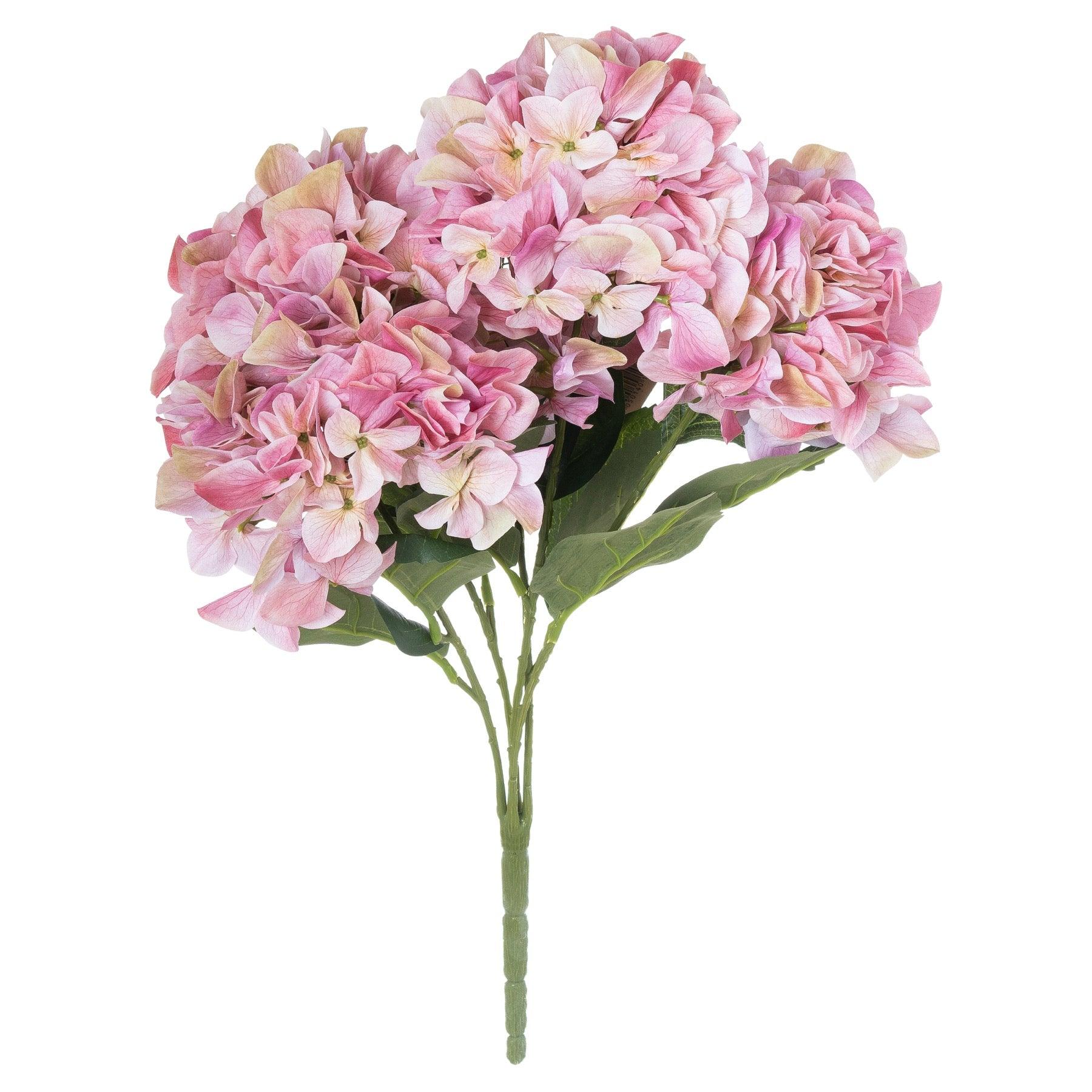 Shabby Pink Hydrangea Bouquet - Eudemonia Home Goods