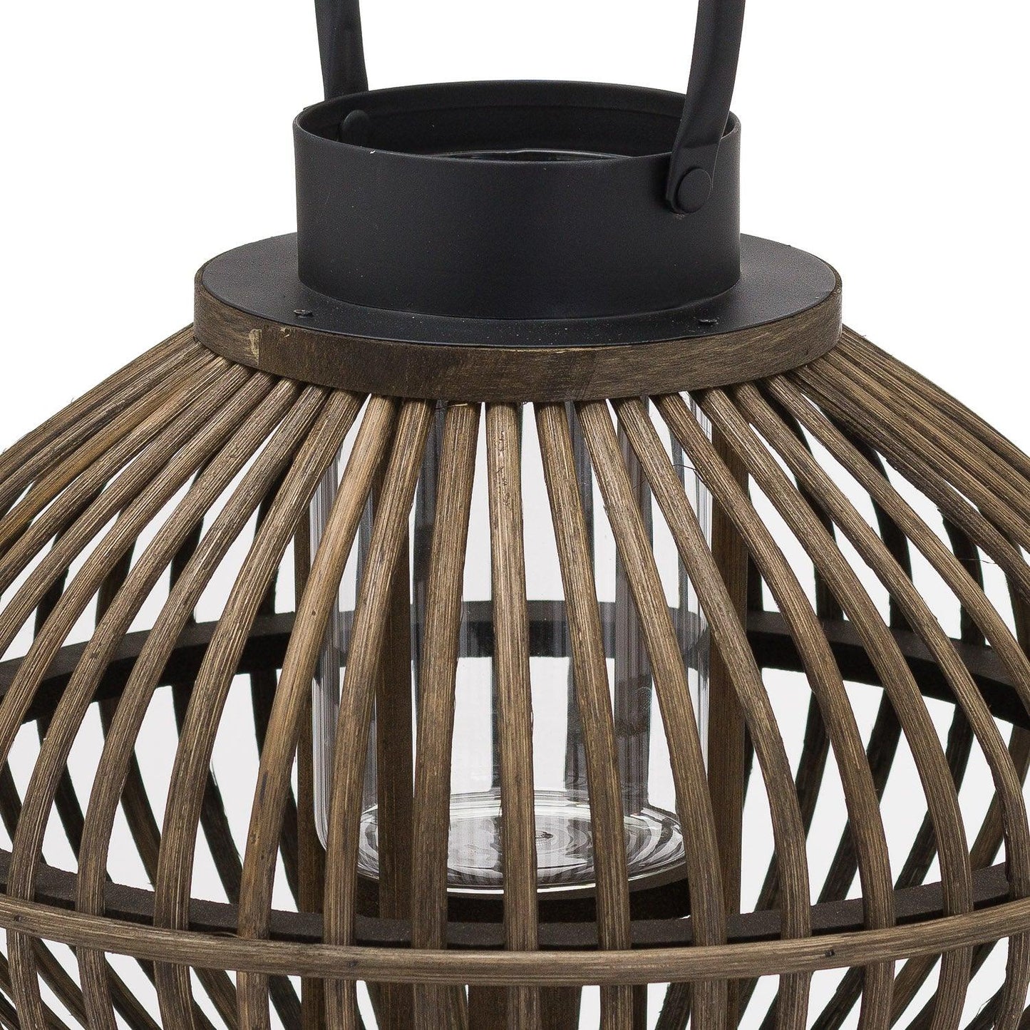 Brown Bamboo Style Lantern - Eudemonia Home Goods