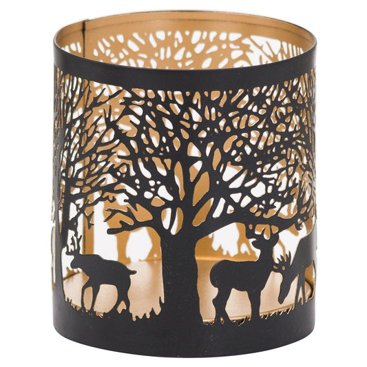 Small Glowray Stag In Forest Lantern - Eudemonia Home Goods