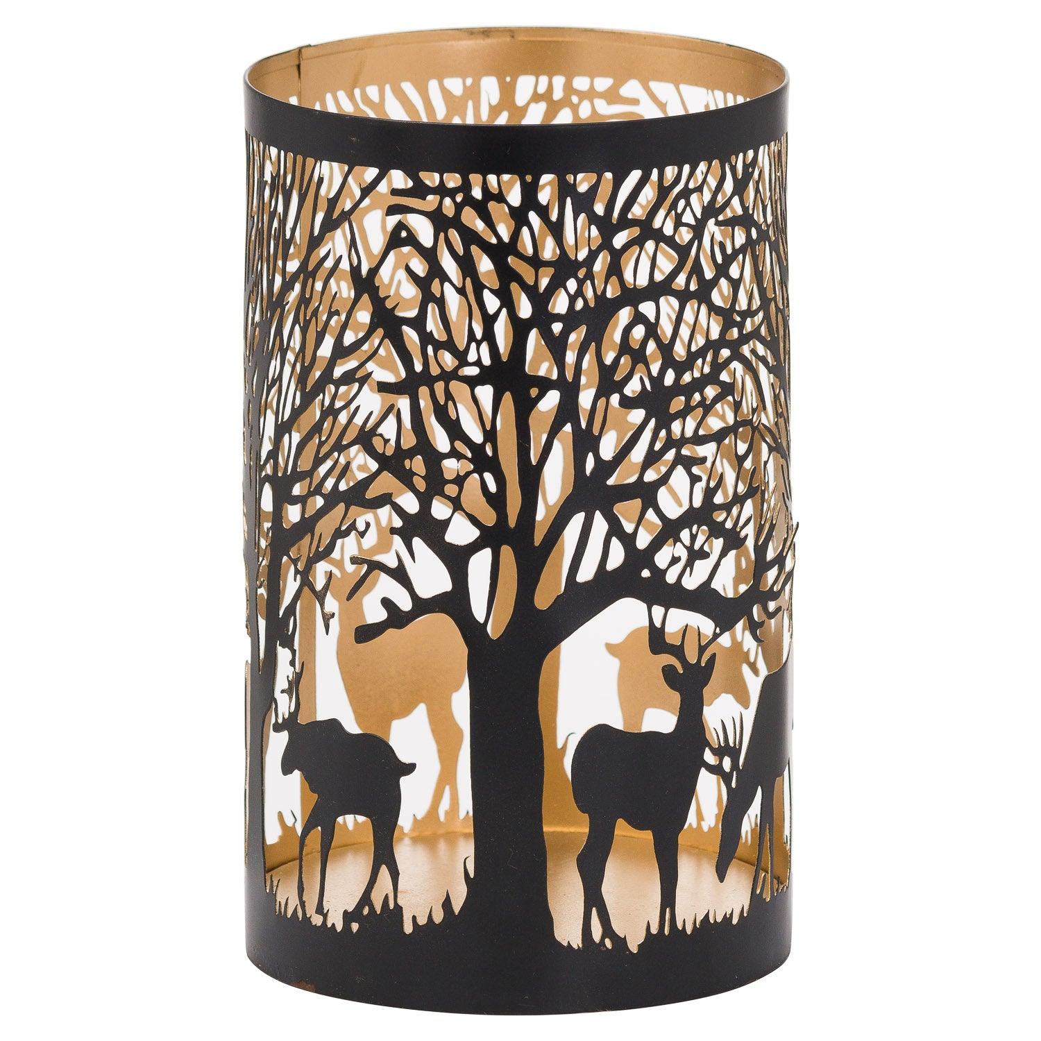 Large Glowray Stag In Forest Lantern - Eudemonia Home Goods