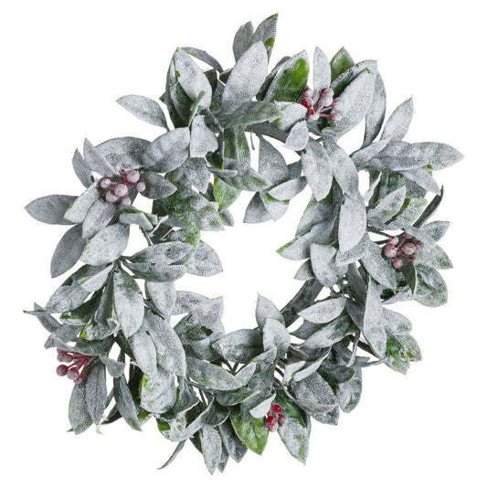 Large Frosted Candle Wreath - Eudemonia Home Goods