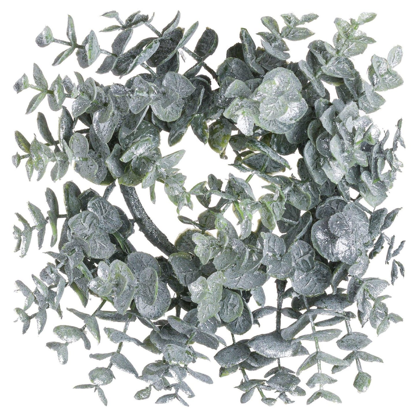 Small Frosted Eucalyptus Candle Wreath - Eudemonia Home Goods