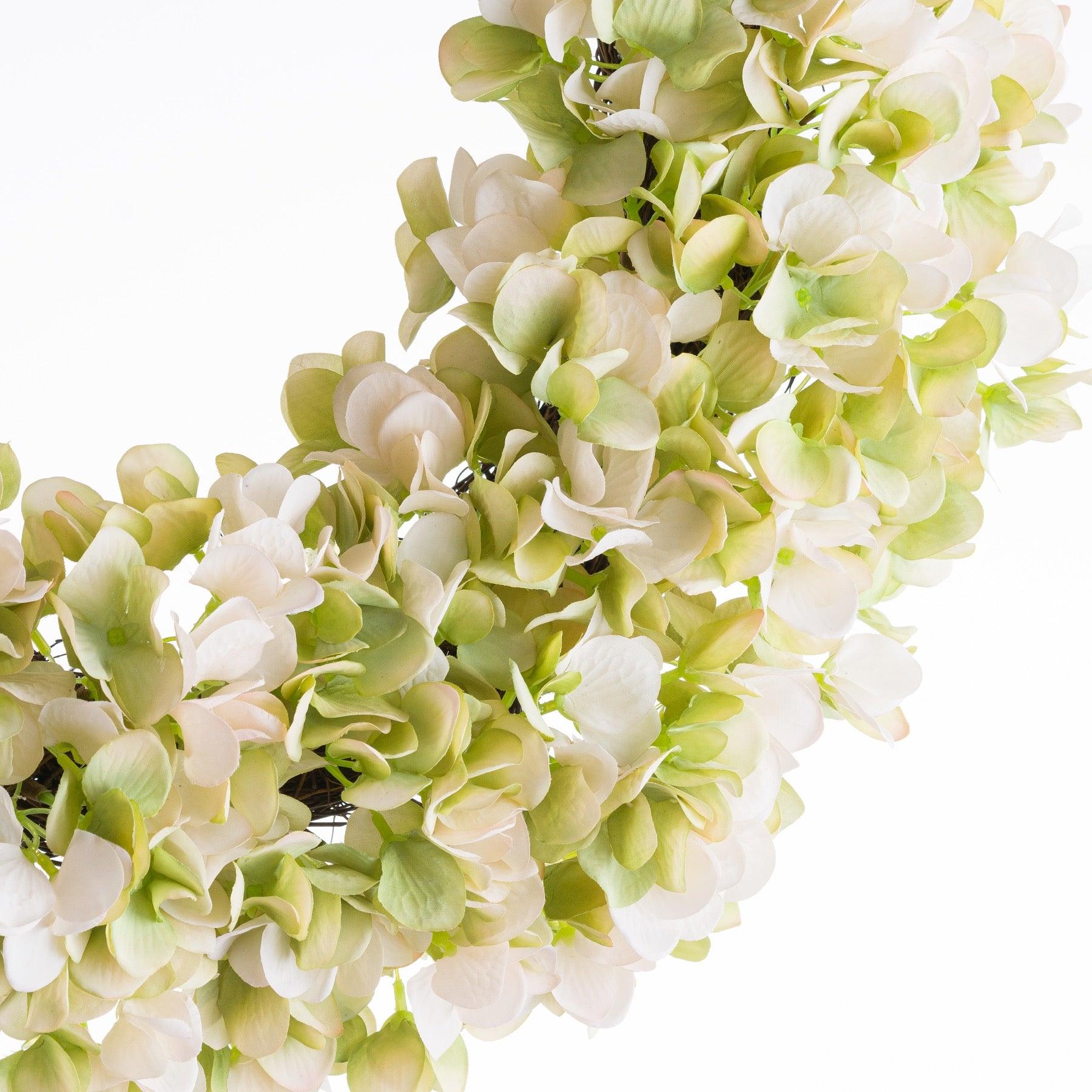 White Hydrangea Wreath - Eudemonia Home Goods