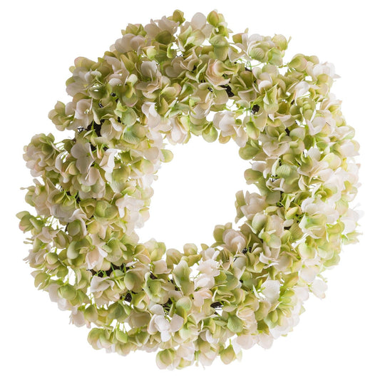 White Hydrangea Wreath - Eudemonia Home Goods