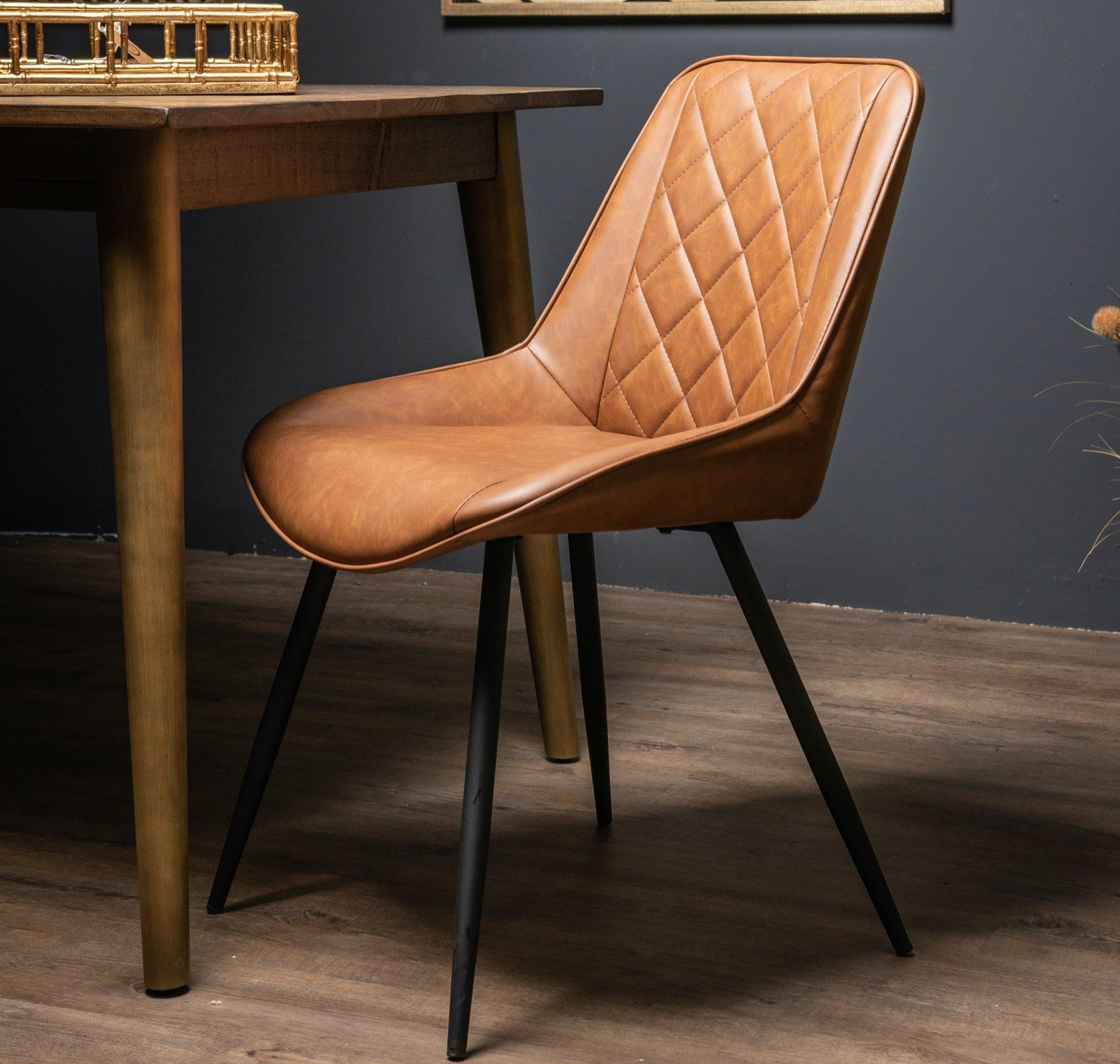 Oslo Tan Dining Chair - Eudemonia Home Goods