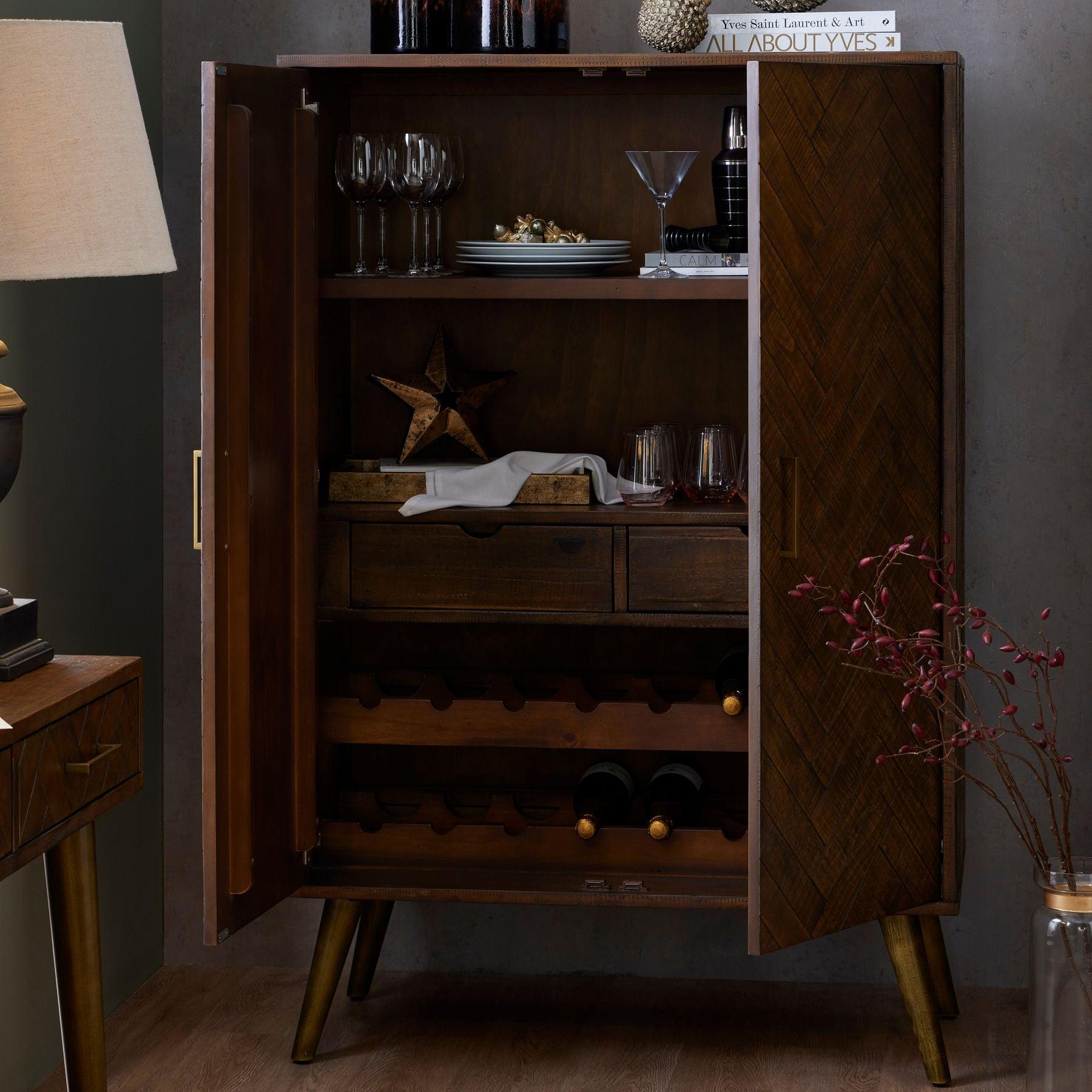 Havana Gold Drinks Cabinet - Eudemonia Home Goods