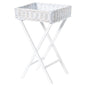 Large White Wash Wicker Basket Butler Tray - Eudemonia Home Goods